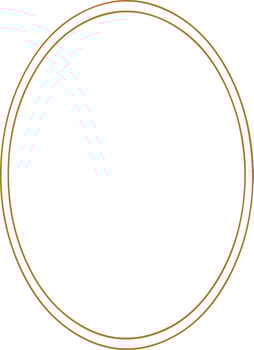 Minimalist Double Line Gold Circle Frame for Elegant Designs. vector