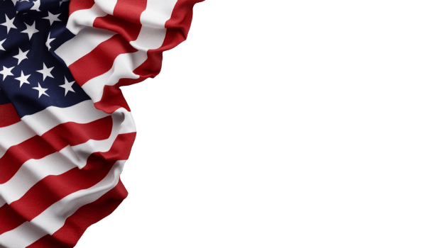 American flag draped gracefully with stars and stripes design png
