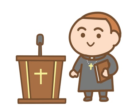 Priest for clip art. vector