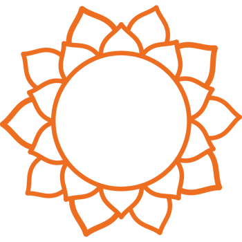 orange mandala linear style png