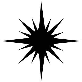 black star shape design png