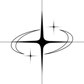 black star shinning style png