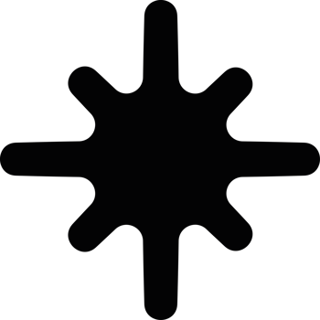 rounded star black png