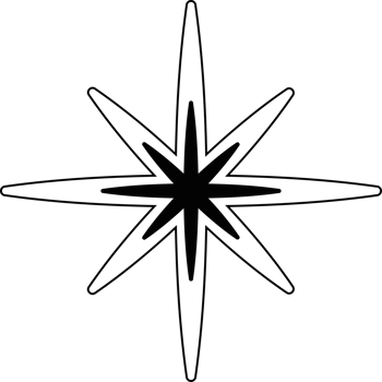 black star with line border png