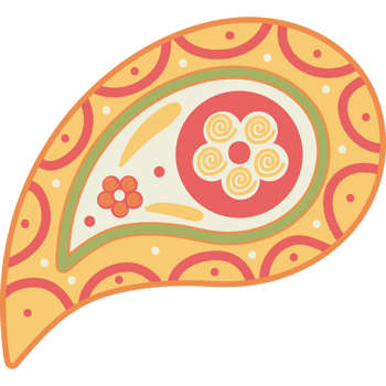 floral paisley hindu design png