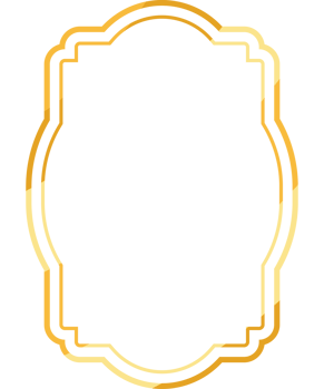 golden frame retro design png