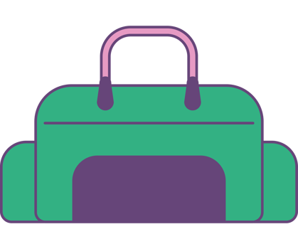 Gym bag illustration png