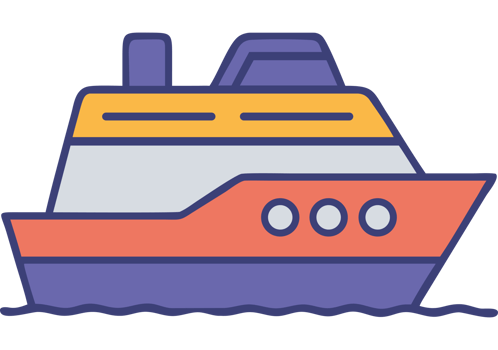 Cruise Ship Side View Icon png