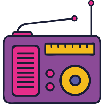 Retro object radio icon png