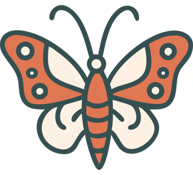 garden Butterfly with orange wings icon png
