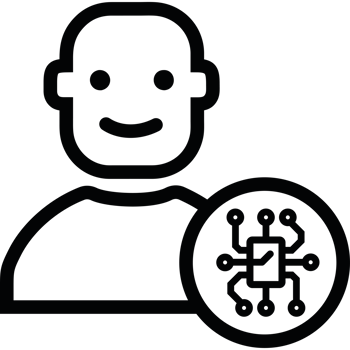 AI and Human Neural Circuit icon png