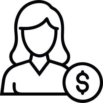 Business Woman Icon Finance Money Outline png