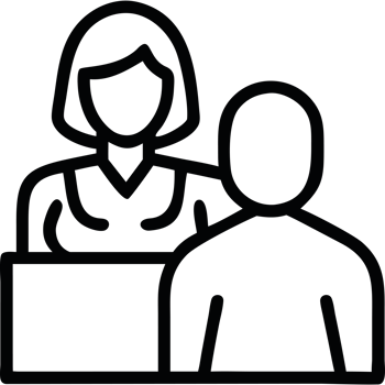Business Woman Icon Teamwork Collaboration Outline png