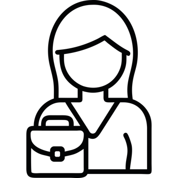 Business Woman Icon briefcase Outline png