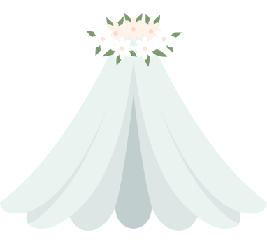 Wedding Veil White Sheer Classic Bridal Elegance png