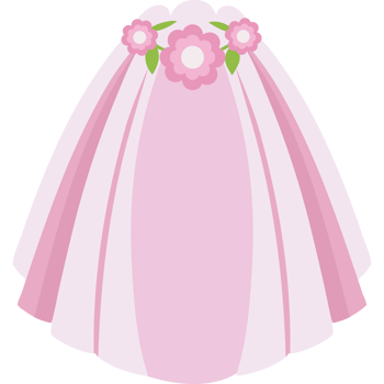 Wedding Veil Pink Luxury Floral png