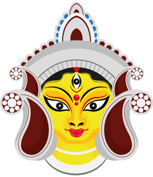 hindu goddess durga face png