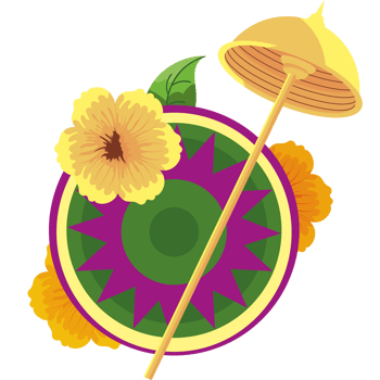 indian umbrella and mandala png