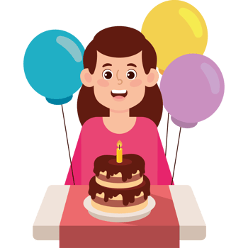 woman blowing birthday candle png