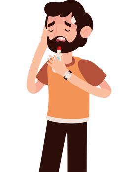 male character with monkeypox virus png
