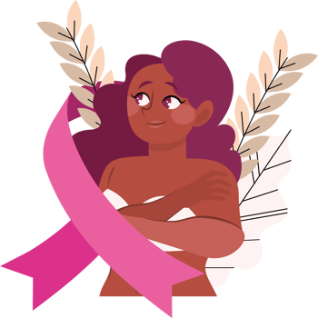 breast cancer ribbon pink and woman for campaign png