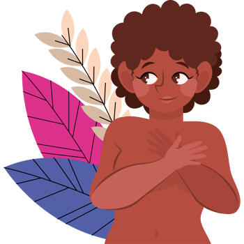 woman embracing themselves for breast cancer png