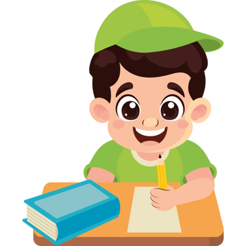 little student boy erasing character png