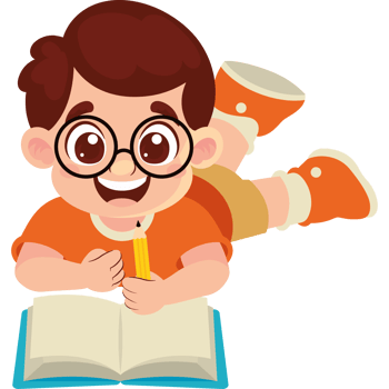 little student boy erasing in book character png