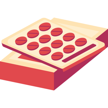 medical pills in box icon png