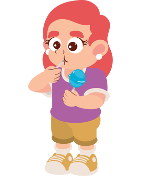 little girl eating lollipop candies png