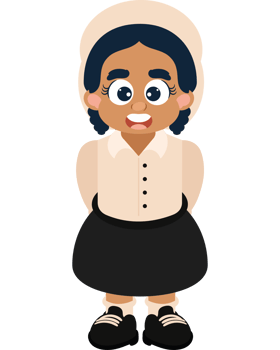 amish little girl cute cartoon png