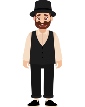 amish man wearing hat png