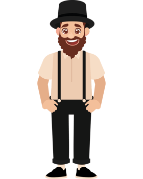 amish adult man with hat png