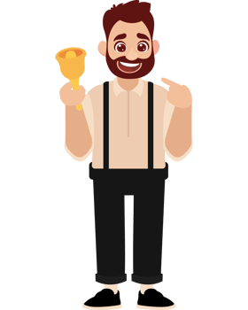 amish man with bell png
