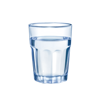 Clear Glass Filled with Fresh Clean Water on png