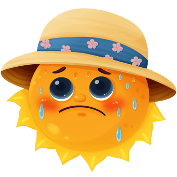 Tired sun cartoon png