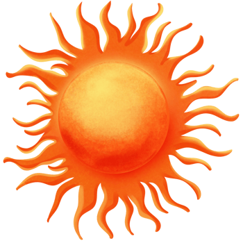 The hot sun png