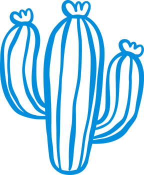 Coastal Cowgirl Cactus Outline Playful Hand Draw png