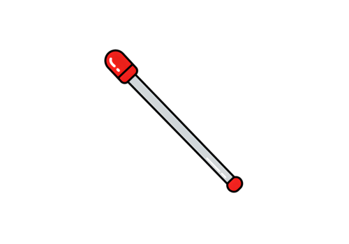 Simple Red And White Stick Illustration png