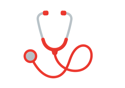Red And Silver Stethoscope Illustration png