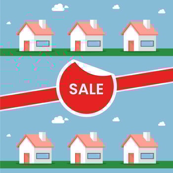 Sales of housing units from housing development companies vector