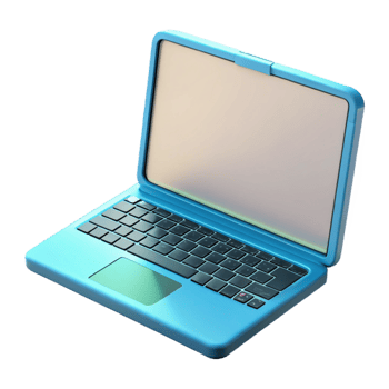 stunning classic Laptop computer with blank screen authentic png