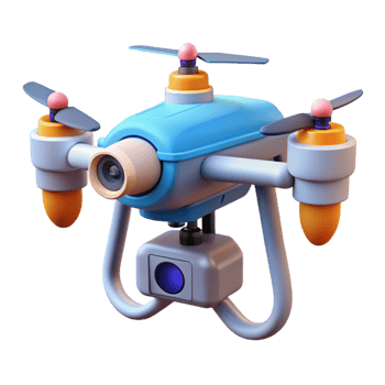 vibrant classic Drone with camera and gimbal authentic png