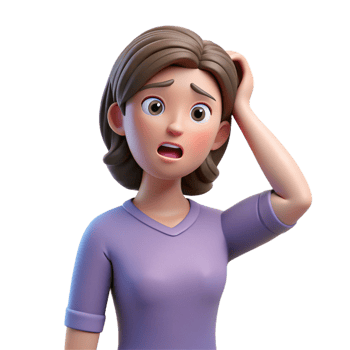 magnificent creative Confused woman, scratching head, high quality png