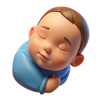 serene abstract Sleeping infant, peaceful, professional png