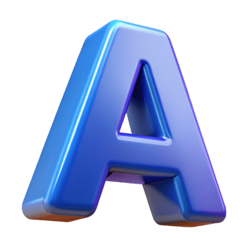 elegant minimalist Letter A, uppercase, high quality png