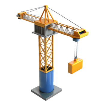 magnificent minimalist Crane, tower crane, construction equipment exclusive png