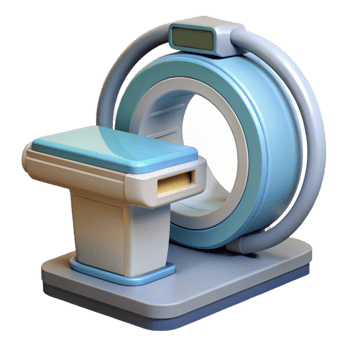 beautiful modern High-tech medical scanner with rotating sensors 4K png