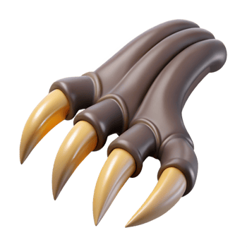 vibrant classic Harpy talons, sharp claws, high quality png