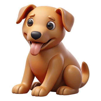 impressive modern A grooming dog, licking its paw genuine png